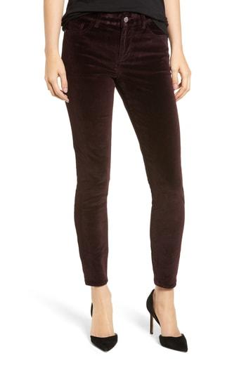 Women's Dl1961 Margaux Instasculpt Ankle Skinny Velvet Pants - Purple