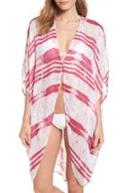Women's Caslon Island Stripes Wrap, Size - Burgundy