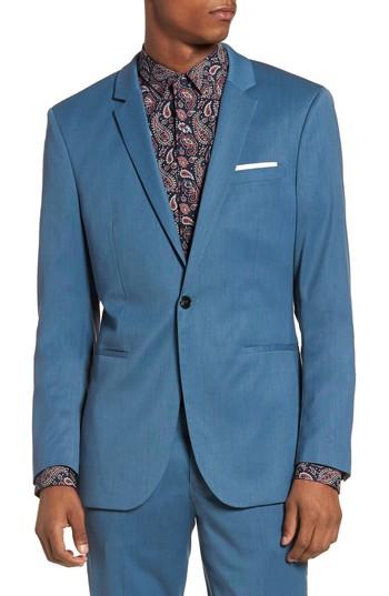 Men's Topman Skinny Fit Suit Jacket R - Blue