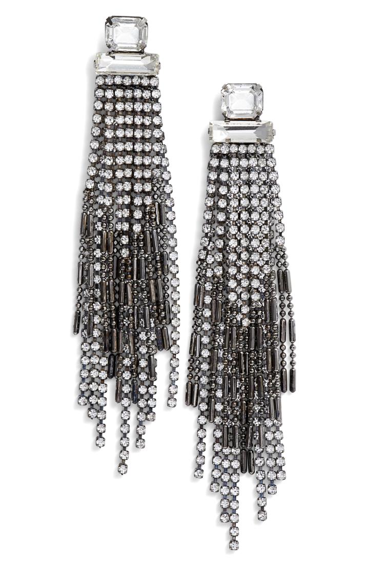 Women's Cristabelle Rhinestone Fringe Earrings