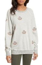 Women's The Great. The College Embroidered Sweatshirt - Grey