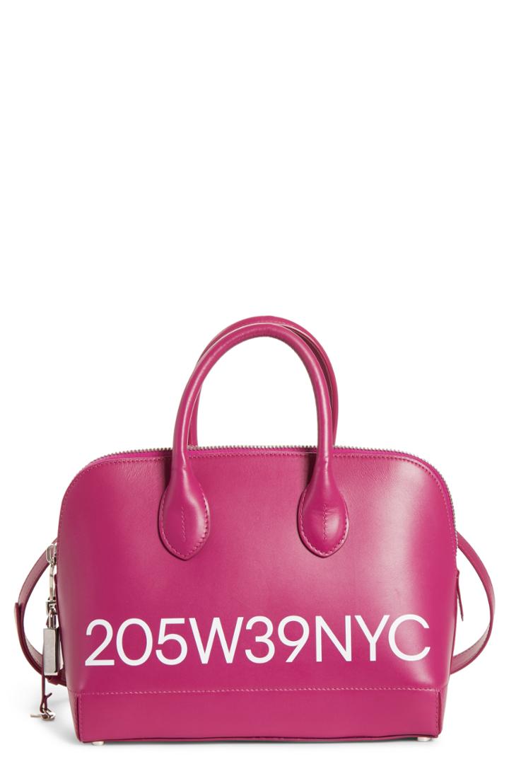 Calvin Klein 205w39nyc Small Dalton Calfskin Leather Satchel - Pink