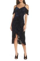 Women's Ali & Jay Reigning Queen Cut Velvet Cold Shoulder Dress - Blue