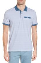Men's Ted Baker London Sloughi Trim Fit Stretch Polo Shirt (s) - Blue