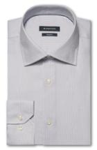 Men's Bugatchi Trim Fit Geometric Dress Shirt - Grey