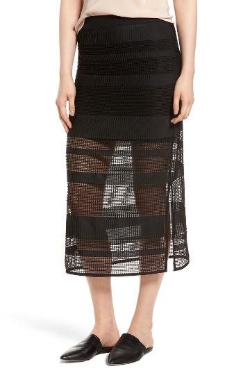 Women's Trouve Stripe Mesh Skirt
