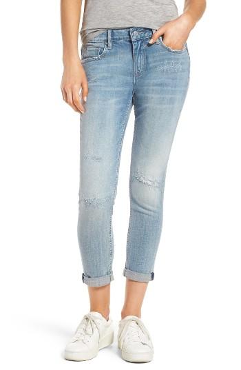 Women's Vigoss Thompson Ripped Crop Tomboy Jeans - Blue