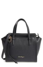 Salvatore Ferragamo Small Pebbled Leather Tote - Black