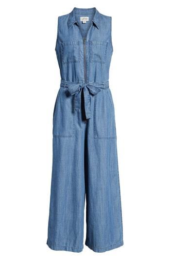 Women's J.crew Zip-front Chambray Jumpsuit