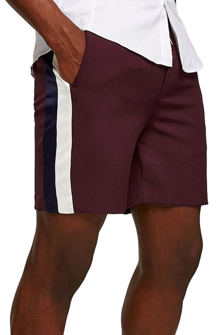 Men's Topman Satin Stripe Shorts