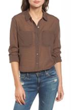 Women's James Perse Little Boy Shirt - Brown