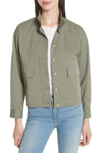 Women's Theory Blouson Bomber Jacket - Green