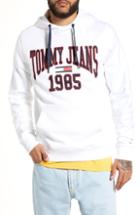 Men's Tommy Jeans Embroidered Crest Logo Hoodie - Ivory