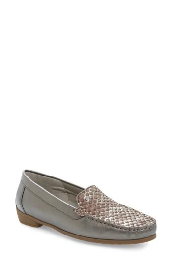 Women's Ara Barb Flat M - Grey