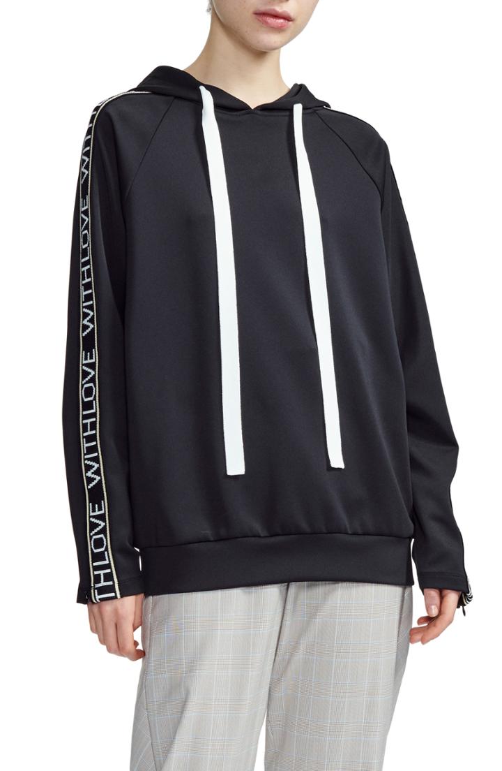 Women's Maje Terrasse With Love Hoodie - Black