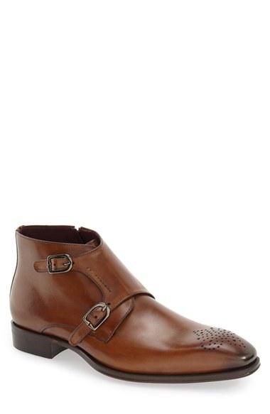 Men's Mezlan 'rocca' Midi Double Monk Strap Boot M - Brown