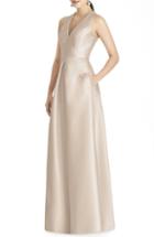 Women's Alfred Sung Strapless Sateen Gown