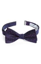 Men's Calibrate Medallion Silk Bow Tie, Size - Purple