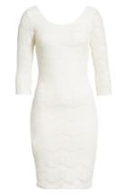 Women's Love, Fire Lace Body-con Dress - Ivory