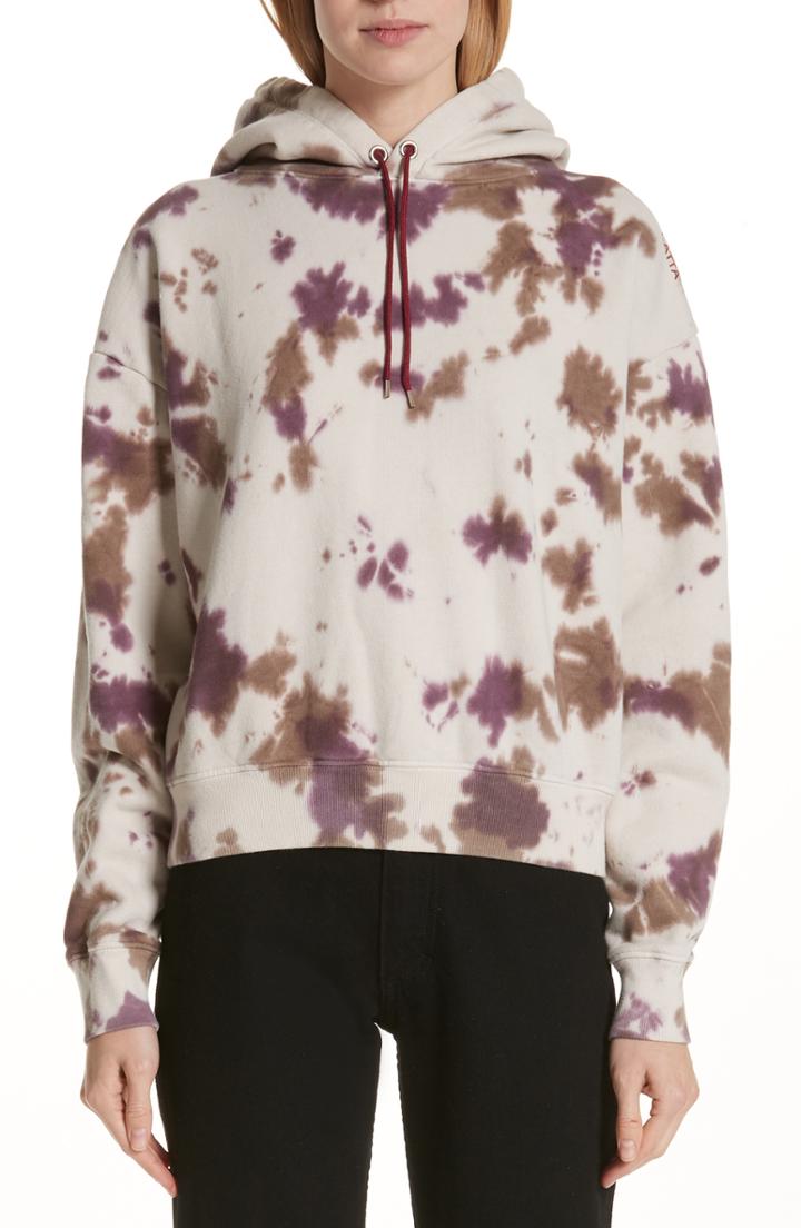 Women's Eckhaus Latta Tie Dye Crop Hoodie