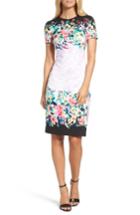 Women's Maggy London Floral Print Scuba Dress - Pink