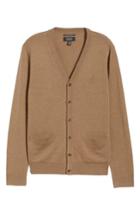 Men's Nordstrom Men's Shop Merino V-neck Cardigan, Size - Brown