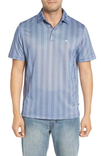Men's Tommy Bahama Chevron Cantina Polo - Blue