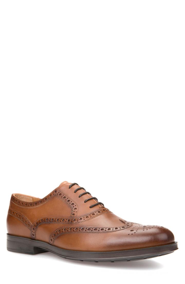 Men's Geox Hilstone 2fit 2 Wingtip Oxford Us / 40eu - Brown