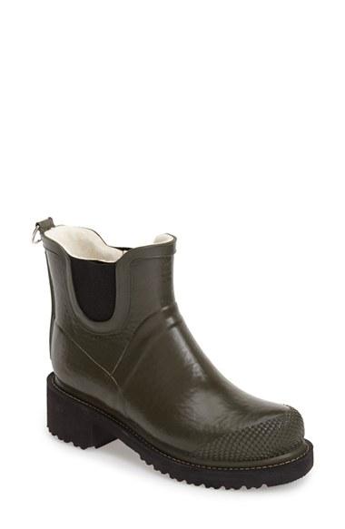 Women's Ilse Jacobsen Hornbaek 'rub 47' Short Waterproof Rain Boot Eu - Green