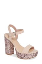 Women's Leith Tavor Glitter Platform Sandal .5 M - Pink