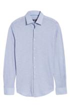 Men's Stone Rose Honeycomb Geo Sport Shirt (l) - Blue