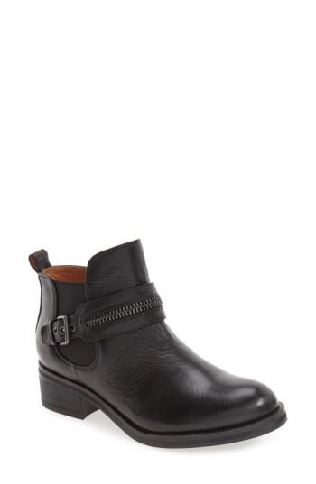 Women's Gentle Souls 'penny' Zipper Strap Chelsea Boot .5 M - Black