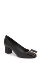 Women's Salvatore Ferragamo Capua Bow Pump .5 B - Black
