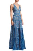 Women's Dress The Population Melina Lace Fit & Flare Maxi Dress