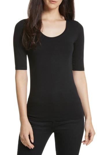 Women's Majestic Filatures Scoop Neck Top - Black