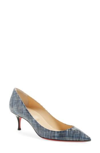 Women's Christian Louboutin 'pigalle Follies' Pointy Toe Pump .5us / 37.5eu - Blue