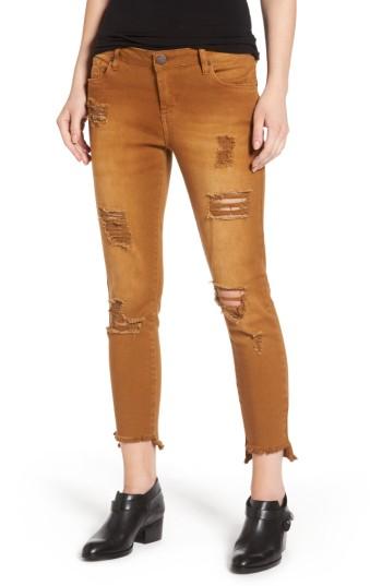 Women's Sts Blue Step Hem Skinny Jeans - Red