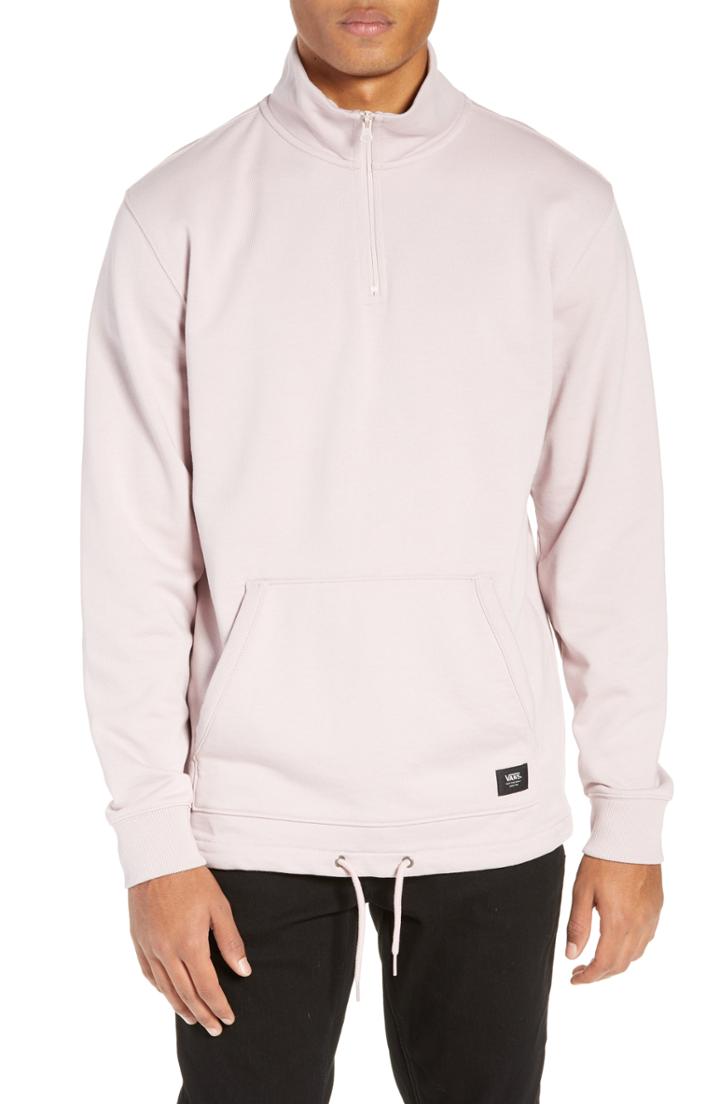 Men's Vans Versa Quarter Zip Dx Water Repellent Pullover - Pink