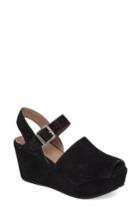 Women's Chocolat Blu Wagga Platform Wedge Sandal .5 M - Black