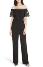 Women's Ted Baker London Off The Shoulder Geo Lace Jumpsuit