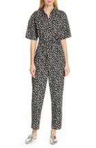 Women's La Vie Rebecca Taylor Animal Print Jumpsuit - Black