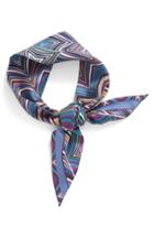 Women's Missoni Print Silk Skinny Scarf, Size - Purple