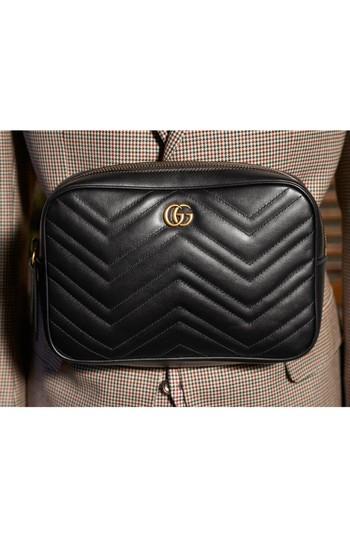Men's Gucci Gg Marmont 2.0 Matelasse Convertible Leather Belt Bag - Black