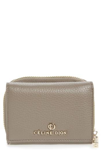 Women's Celine Dion Small Adagio Leather Wallet - Beige