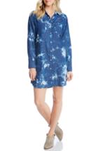 Women's Karen Kane Tie Dye Shirtdress - Blue