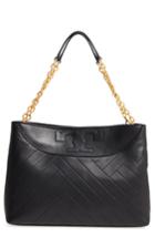 Tory Burch Quilted Slouchy Leather Tote -