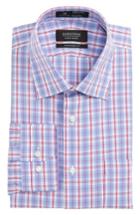 Men's Nordstrom Men's Shop Smartcare(tm) Traditional Fit Plaid Dress Shirt .5 - 32/33 - Pink
