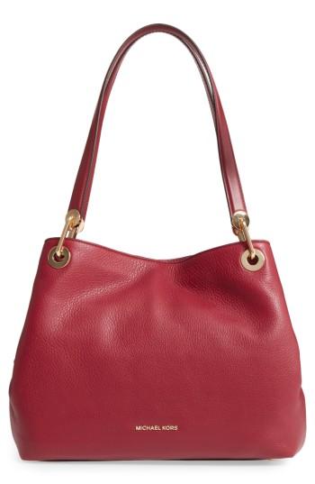 Michael Michael Kors Large Raven Leather Tote - Red