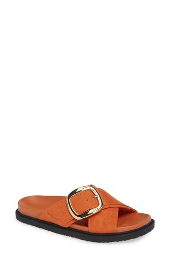 Women's Topshop Romeo Buckle Slide .5us / 35eu M - Orange