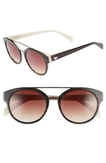 Women's Draper James 51mm Round Sunglasses - Black